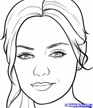 рисунок портрет мамы