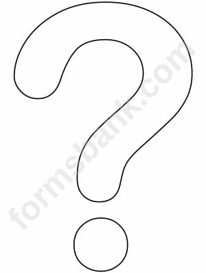 Знак вопроса раскраска