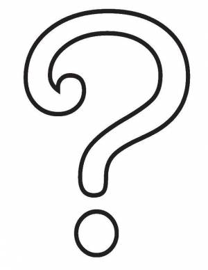 Раскраска Вопросительный знак