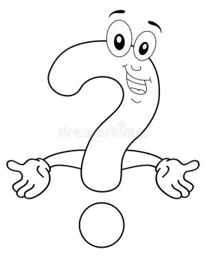 Раскраска Вопросительный знак