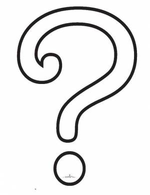 Раскраски Раскраска Вопросительный знак