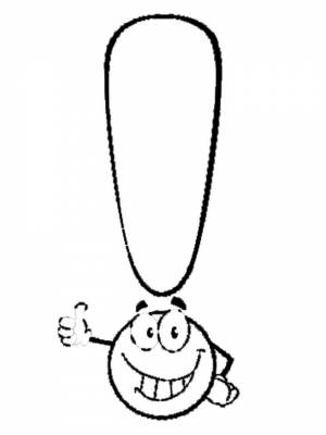 Раскраски Восклицательный знак   в формате