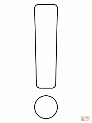 Раскраска Красный восклицательный знак эмодзи