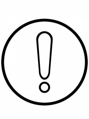 Раскраска Восклицательный знак  картинку для детей