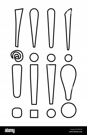 Восклицательный знак раскраска