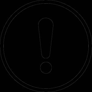 Надпись восклицательный знак на прозрачном фоне