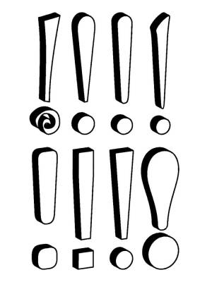 Раскраска Восклицательный знак