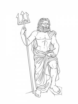 Раскраска Боги древней Греции картинка на листе  для мальчиков