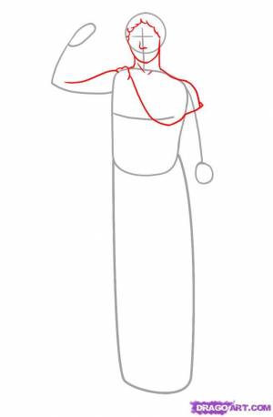 Как нарисовать греческого Бога карандашом поэтапно