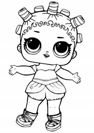 Раскраски, куклы лол три девочки в ряд