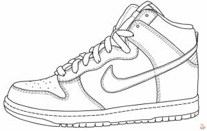 Наслаждайтесь раскрашиванием любимых кроссовок Nike с помощью Nike Coloring Pages