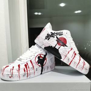 Кроссовки белые, кастом кроссовок Nike Air Force,карате,ручная роспись в интернет-магазине Ярмарка Мастеров по цене 9000 ₽