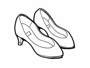 Раскраски Раскраска Красивые туфельки Одежда