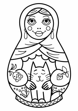 Матрешка с котом