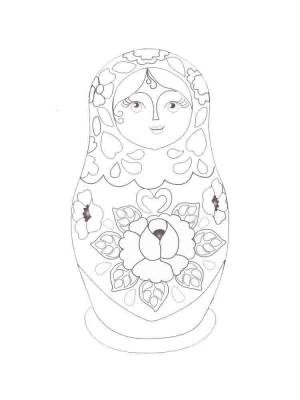 Раскраски Матрешка