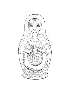 Раскраски Матрешки