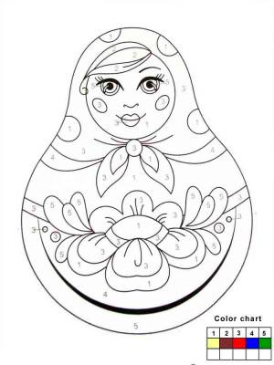 Раскраски Матрешка