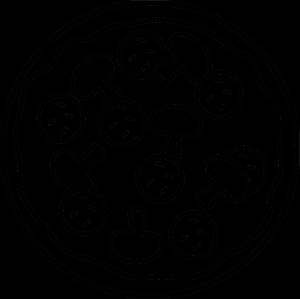 Раскраска Пицца с грибами