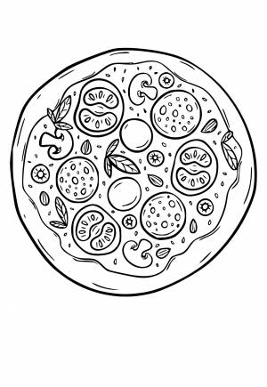 Раскраска Пицца Настоящая