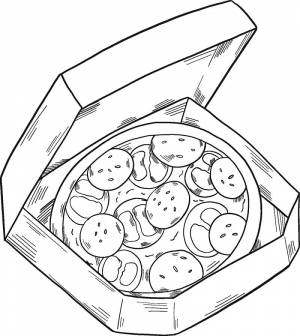 Раскраска Пицца Вкусная 1