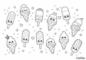 Раскраска Мороженое