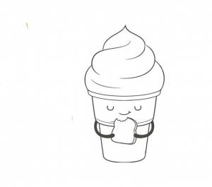 Раскраска мороженое для детей