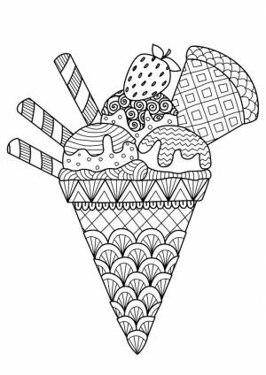 Раскраска Антистресс Мороженое
