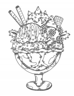 Мороженое с украшением