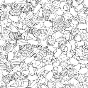 Раскраски раскраск, Раскраска Обои Мороженое