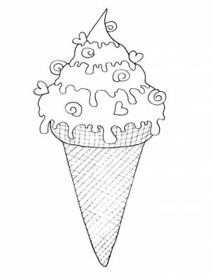 Раскраска Мороженое