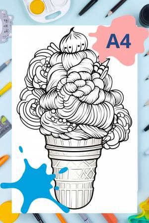 Раскраска антистресс Мороженое