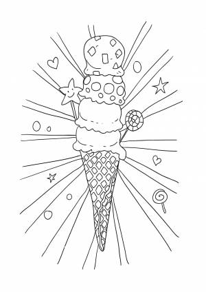 Раскраски Антистресс мороженое