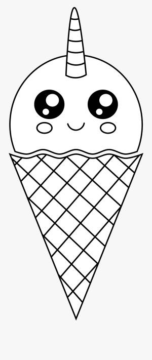 Раскраска мороженое единорог