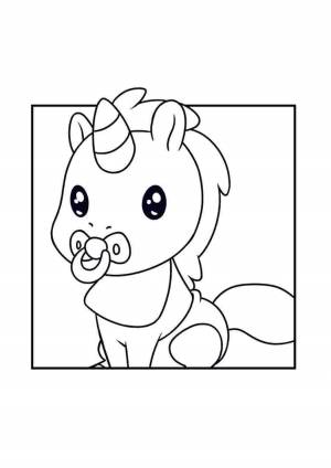 Раскраски, Раскраска мороженое единорог