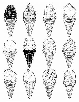 Раскраски Мороженое