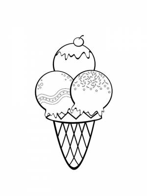 Раскраска Мороженое   в формате