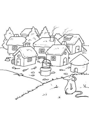 Раскраски Деревня