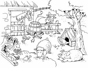 Раскраска Деревня