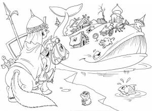 Раскраска Деревня