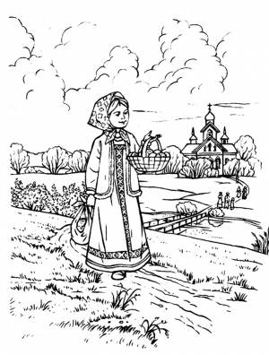 Раскраска Деревня