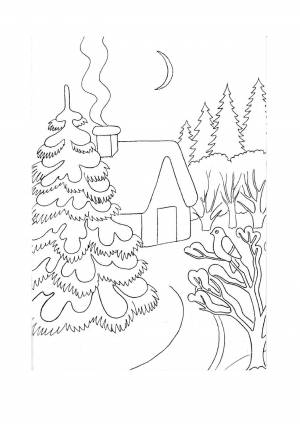 Раскраска Деревня