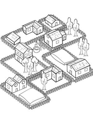 Раскраски Деревня