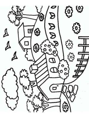 Раскраски Деревня