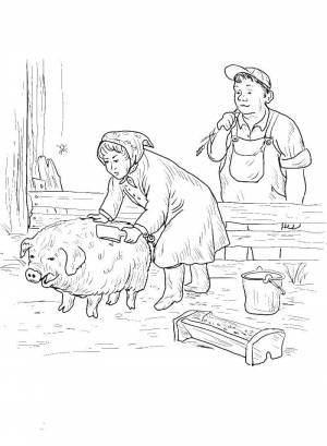 Раскраски Раскраска Деревня Деревня, Сайт раскрасок