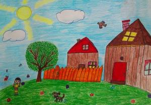 Детские рисунки мое село