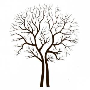 Шаблоны деревьев для рисования пальчиками