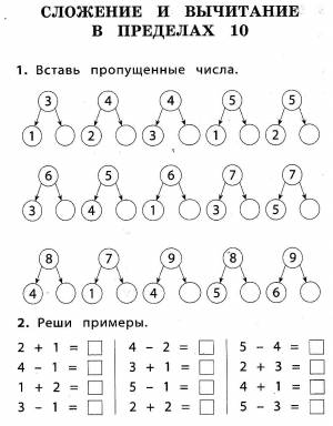 Сложение и вычитание в пределах 20