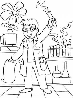 Раскраска Химия  в формате