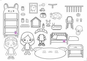 Рисунки тока бока комнаты мебель