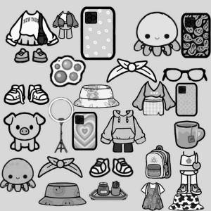 Раскраски Тока бока аксессуары